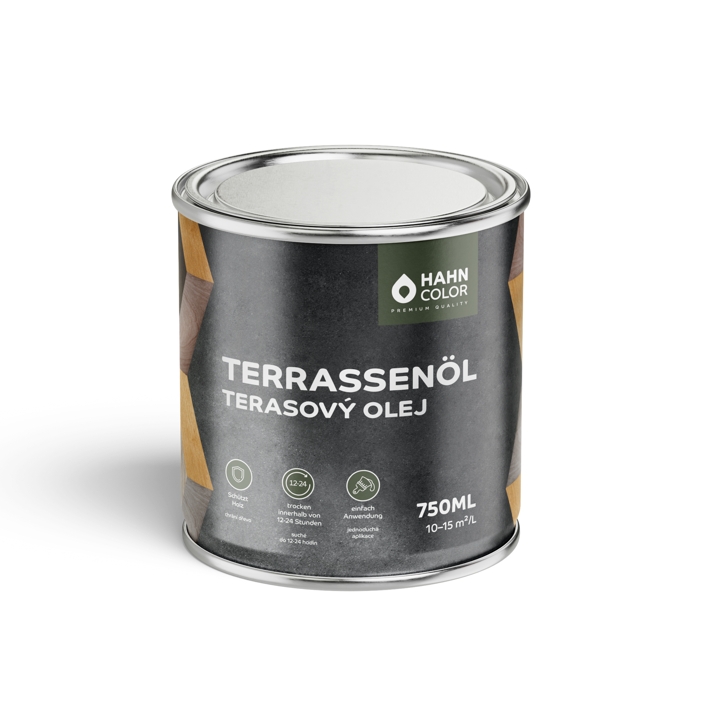 Hahn Color TERASOVÝ OLEJ TO-15 Stříbrnošedá - Silbergrau - Obrázek 3