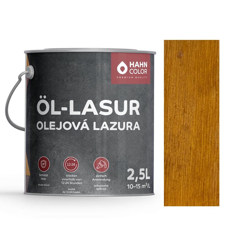 Hahn Color OLEJOVÁ LAZURA 2,5L OL-04 Modřín - Lärche