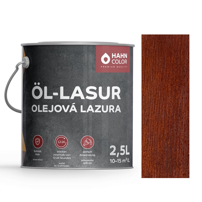 Hahn Color OLEJOVÁ LAZURA 2,5L OL-07 Mahagon - Mahagoni