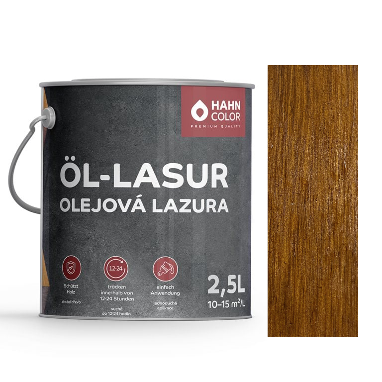 Hahn Color OLEJOVÁ LAZURA 2,5L OL-08 Ořech - Nussbaum