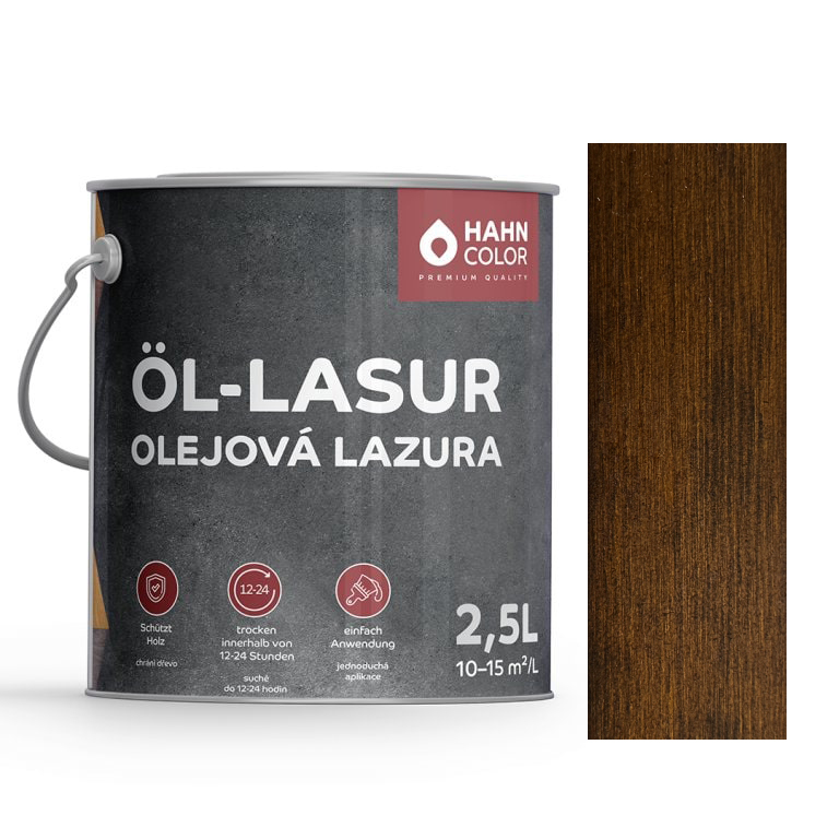 Hahn Color OLEJOVÁ LAZURA 2,5L OL-09 Rustikální dub - Eiche Rustikal