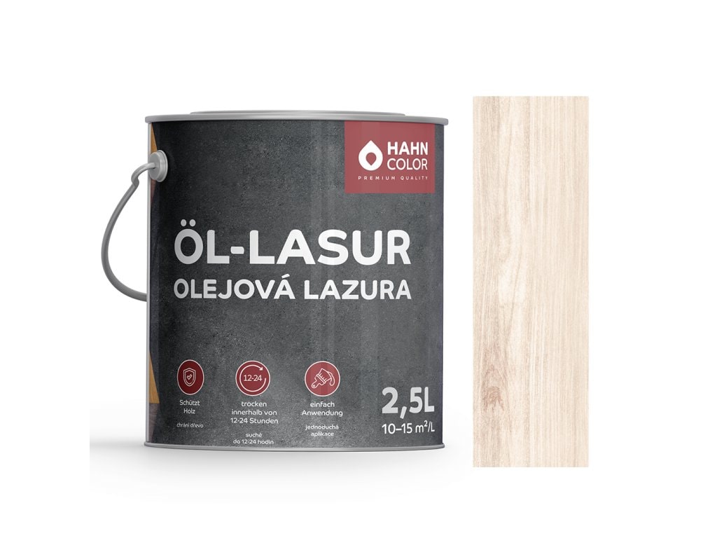 Hahn Color OLEJOVÁ LAZURA 2,5L OL-13 Bílá - Weiss