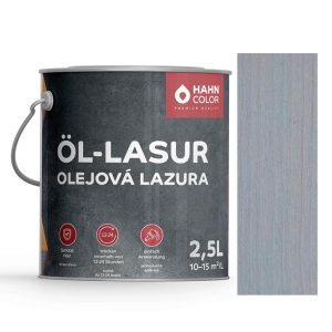 Hahn Color OLEJOVÁ LAZURA 2,5L OL-15 Stříbrnošedá - Silbergrau