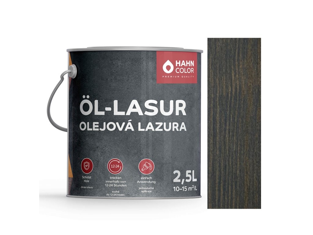 Hahn Color OLEJOVÁ LAZURA 2,5L OL-18 Antracitově šedá - Anthrazitgrau