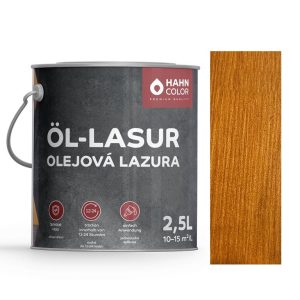 POUŽITÁ PLECHOVKA - Hahn Color OLEJOVÁ LAZURA 2,5L OL-05 Borovice - Kiefer